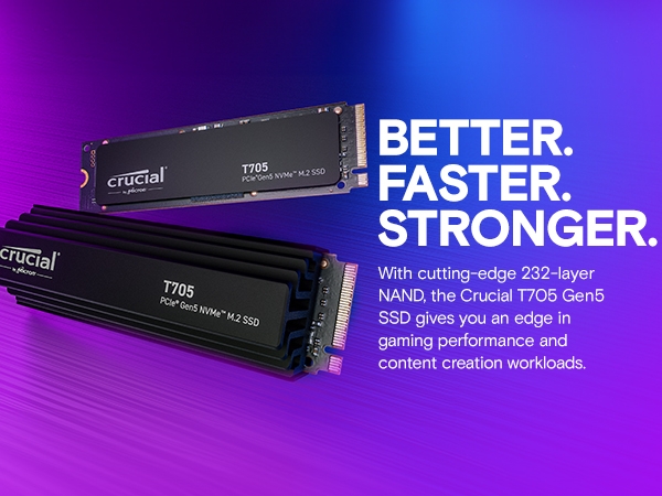 Amazon.com: Crucial T705 2TB PCIe Gen5 NVMe M.2 SSD with White