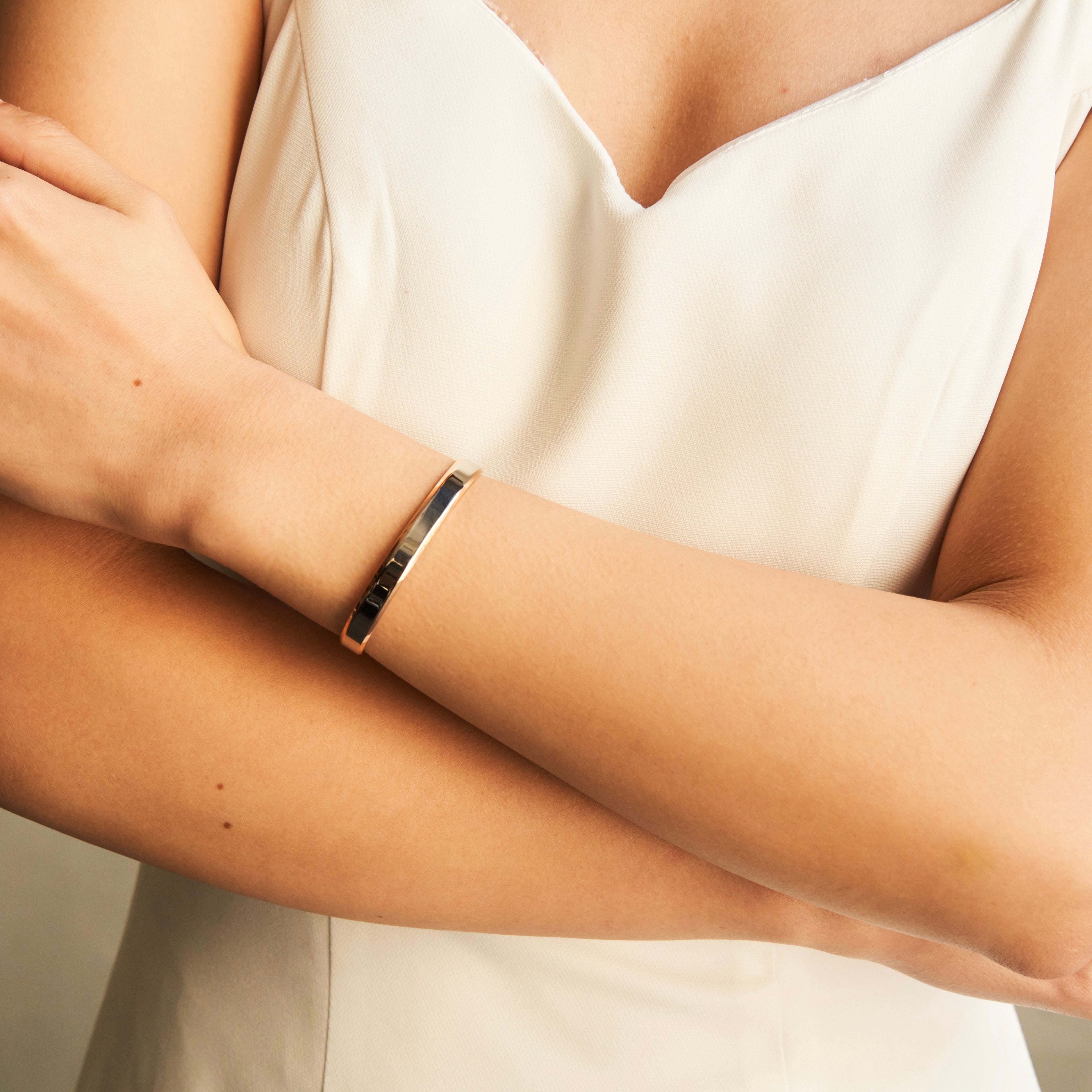 オーセンティック バングル シルバー × ローズゴールド