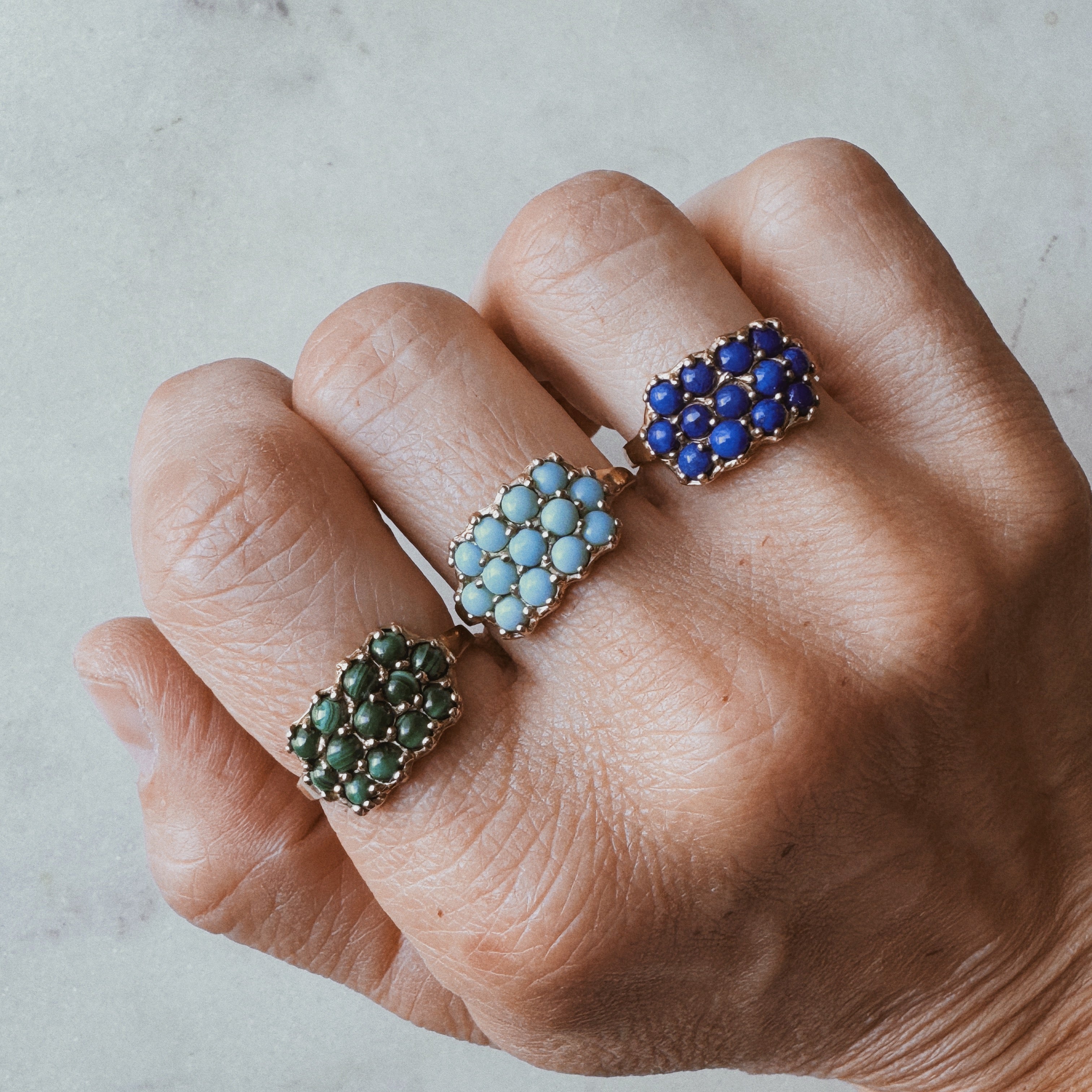 13 Stone Turquoise Ring | MIMOSA Handcrafted