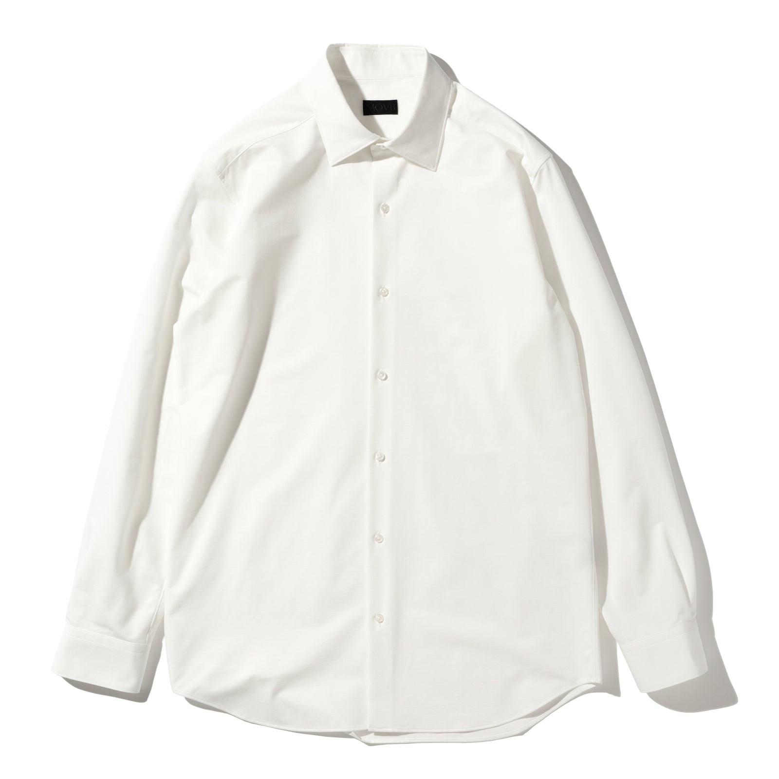 Super Sapphire Cotton Jersey セミワイドカラー テーラードシャツ