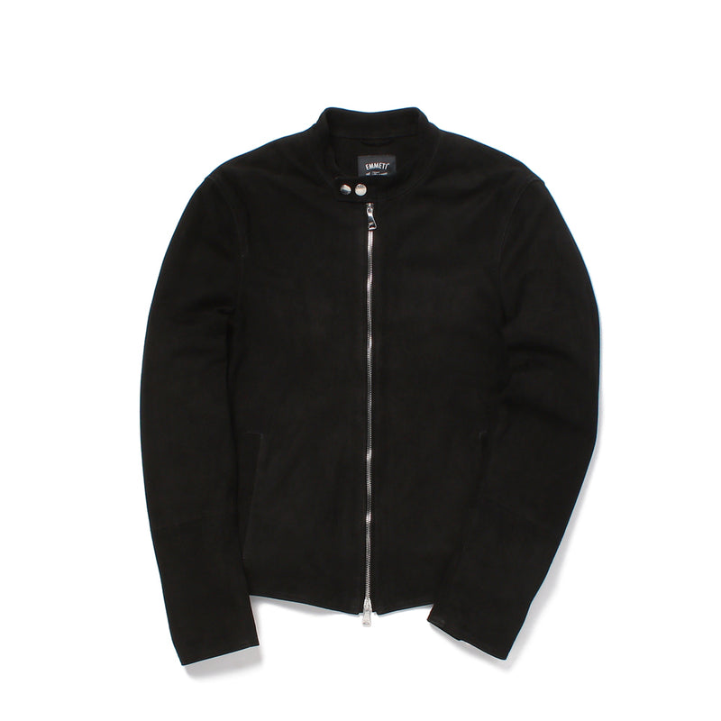 H UOMO シングルライダースジャケット スエード ブラック – MINIMAL