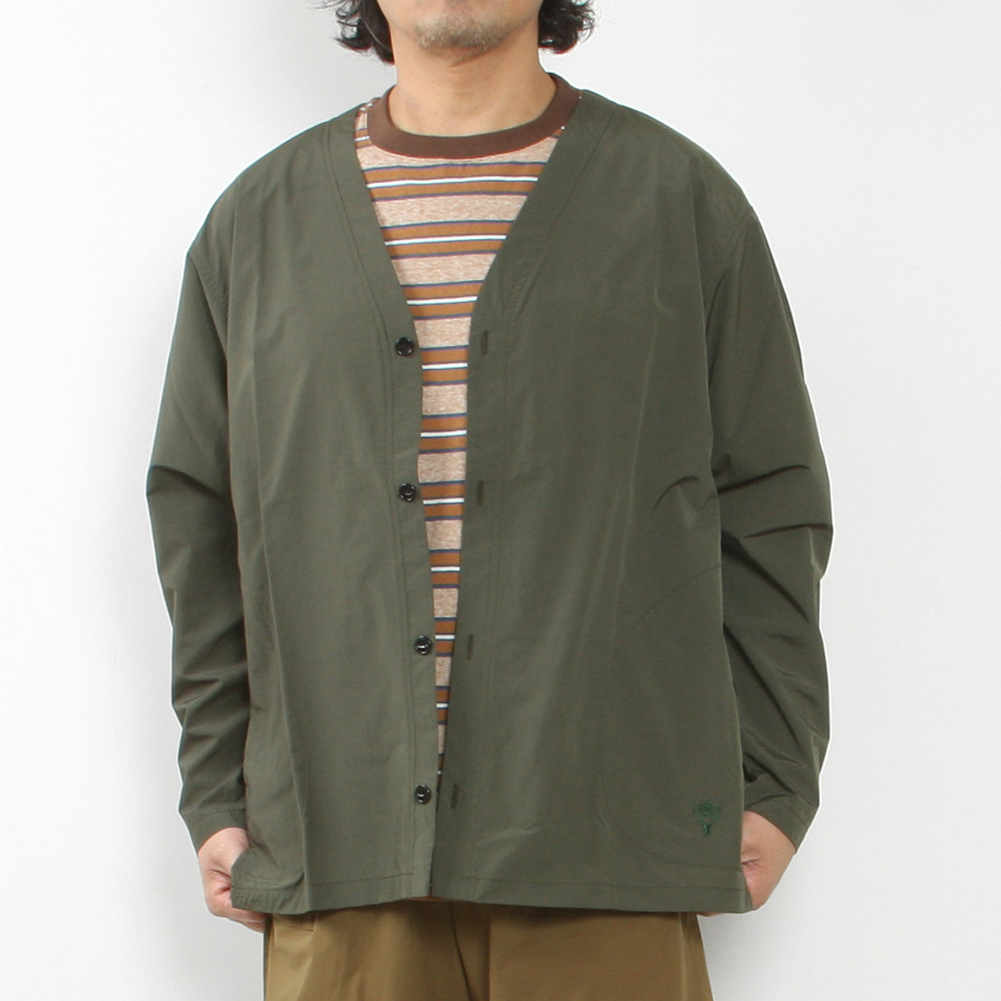 South2 West8[サウス2 ウェスト8]V Neck Cardigan Nylon Taffeta OT535