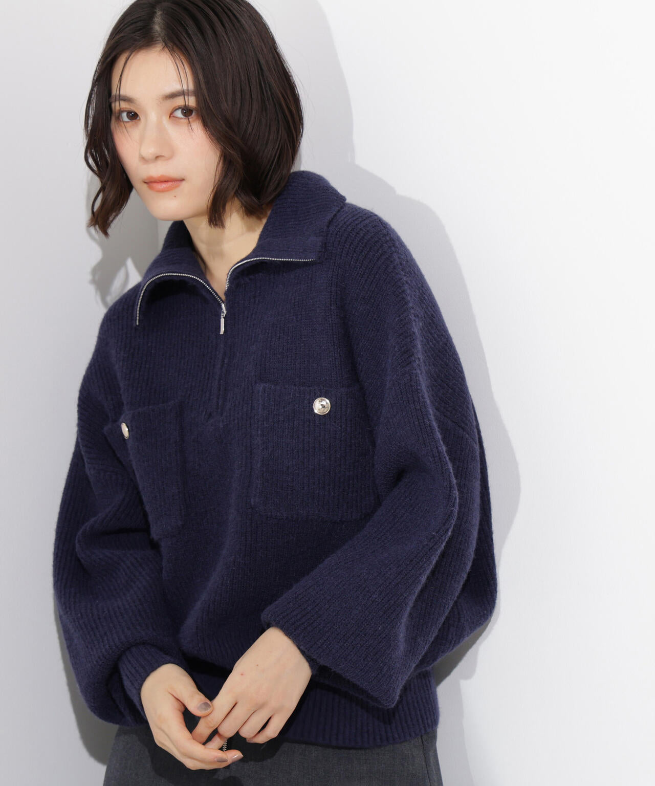 ハーフジップオーバーニット | N. Natural Beauty Basic*（エヌ