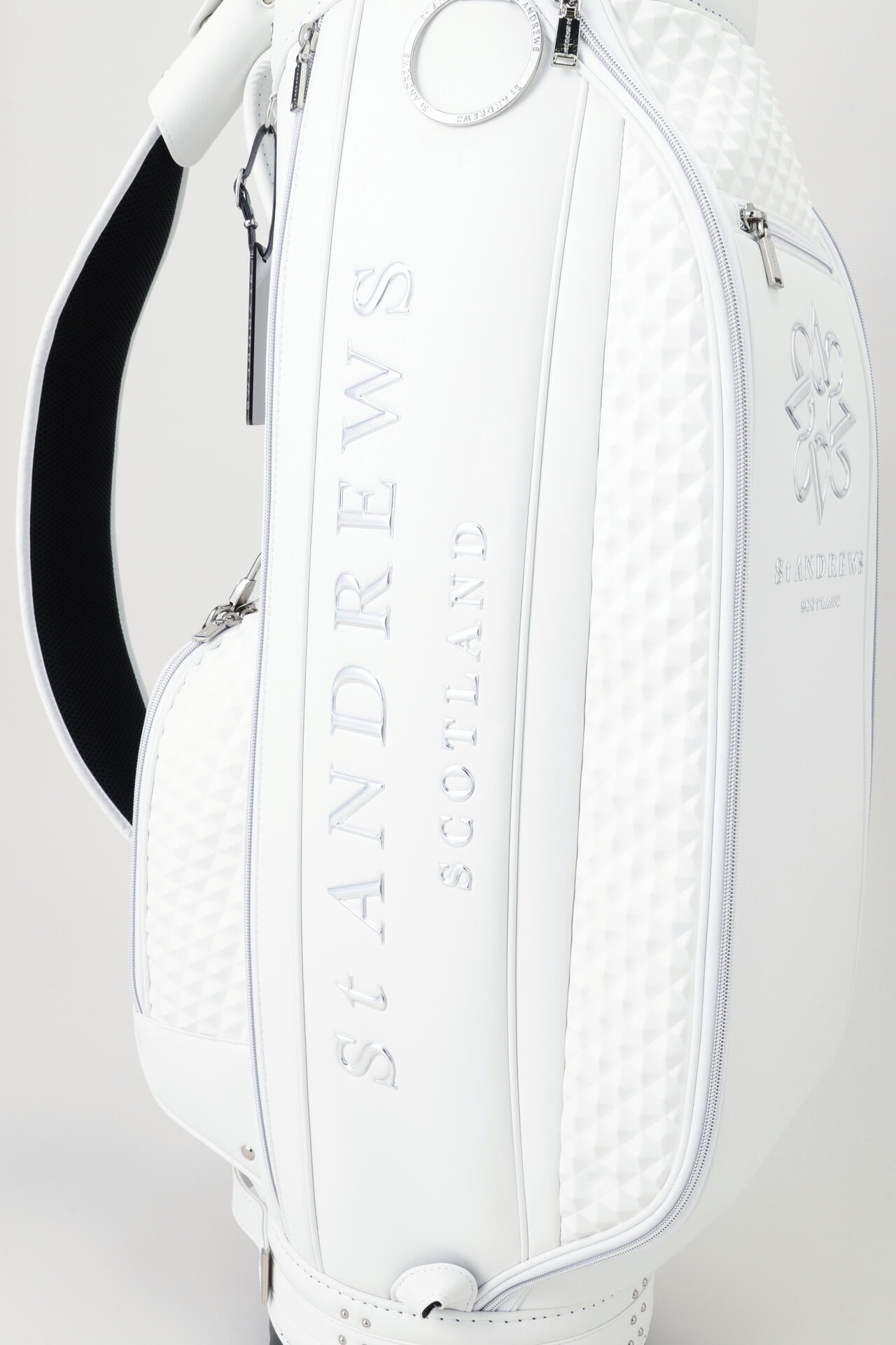 9.0インチ スリムカート型ピラミッドエンボス キャディバッグ (46