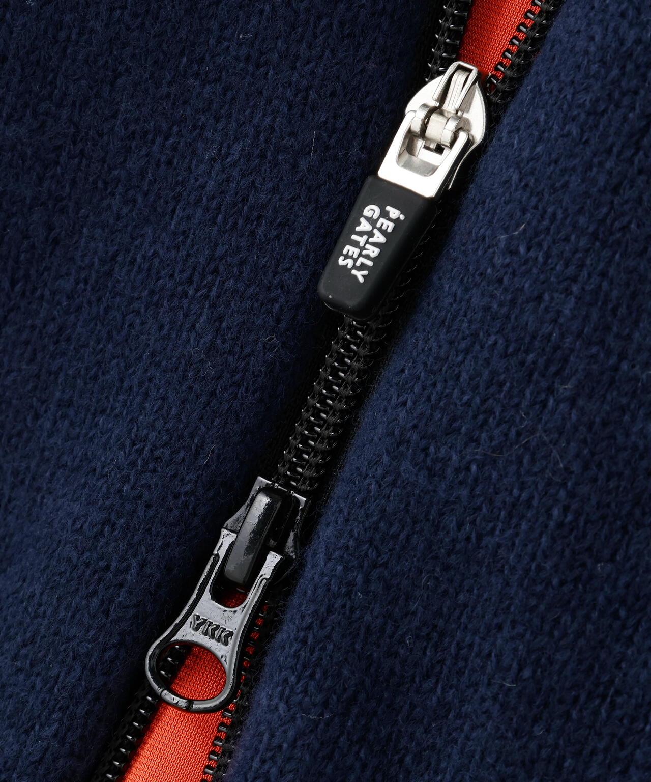 7G部分ジャガード×ストレッチ裏地フルジップニットブルゾン | PEARLY