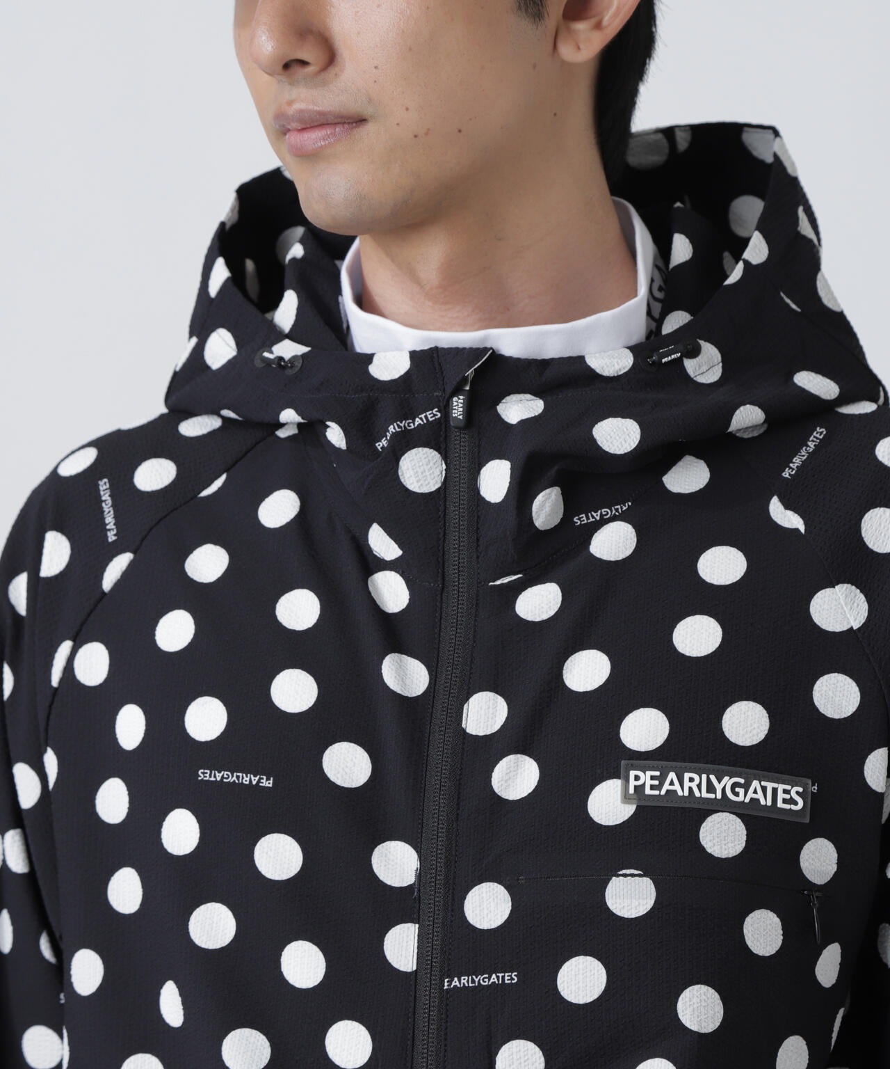 Peストレッチサッカー フルジップフーディ ＜ランダムドット柄