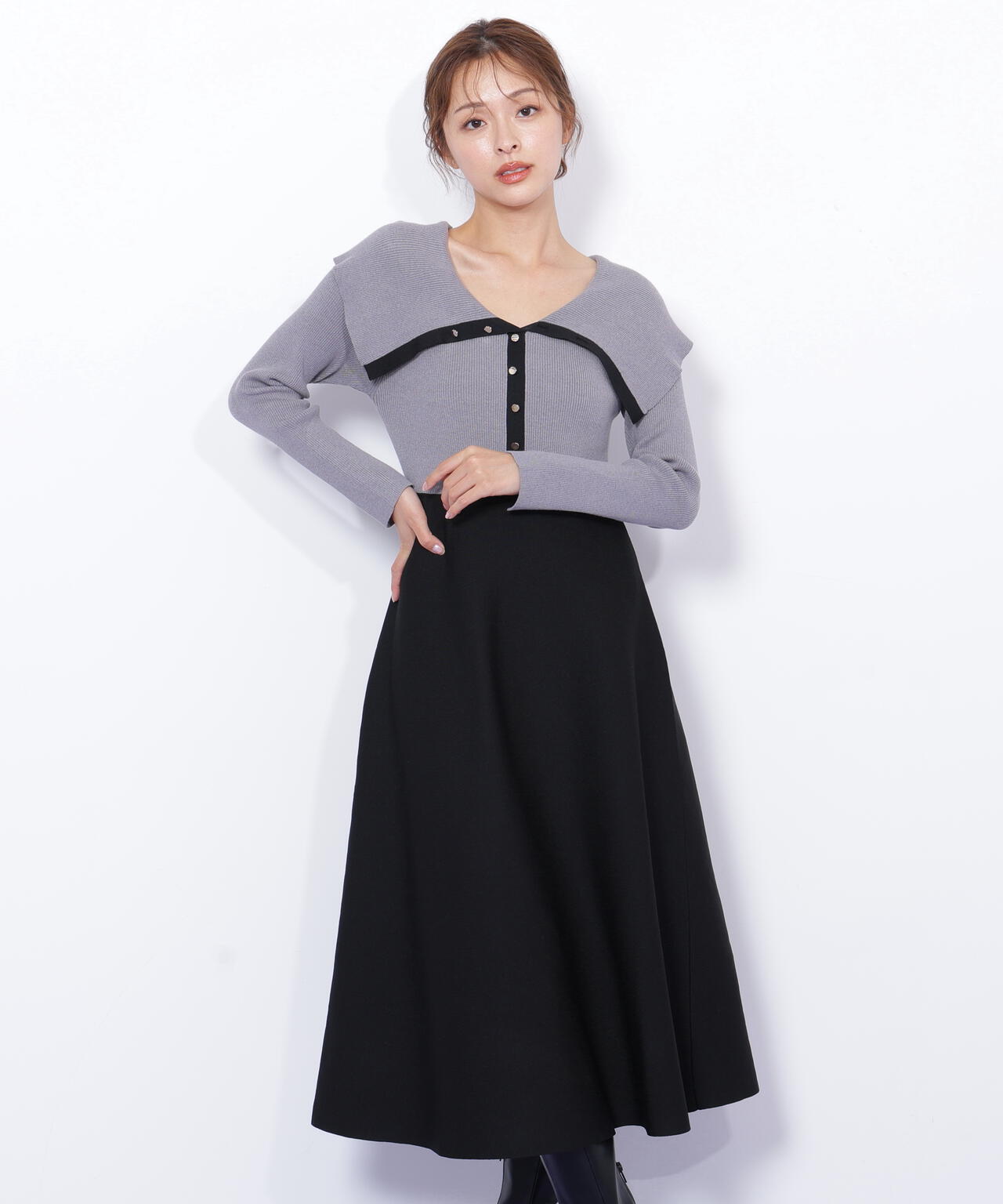 ビッグカラーニットワンピース | JILL by JILL STUART（ジル バイ ジル