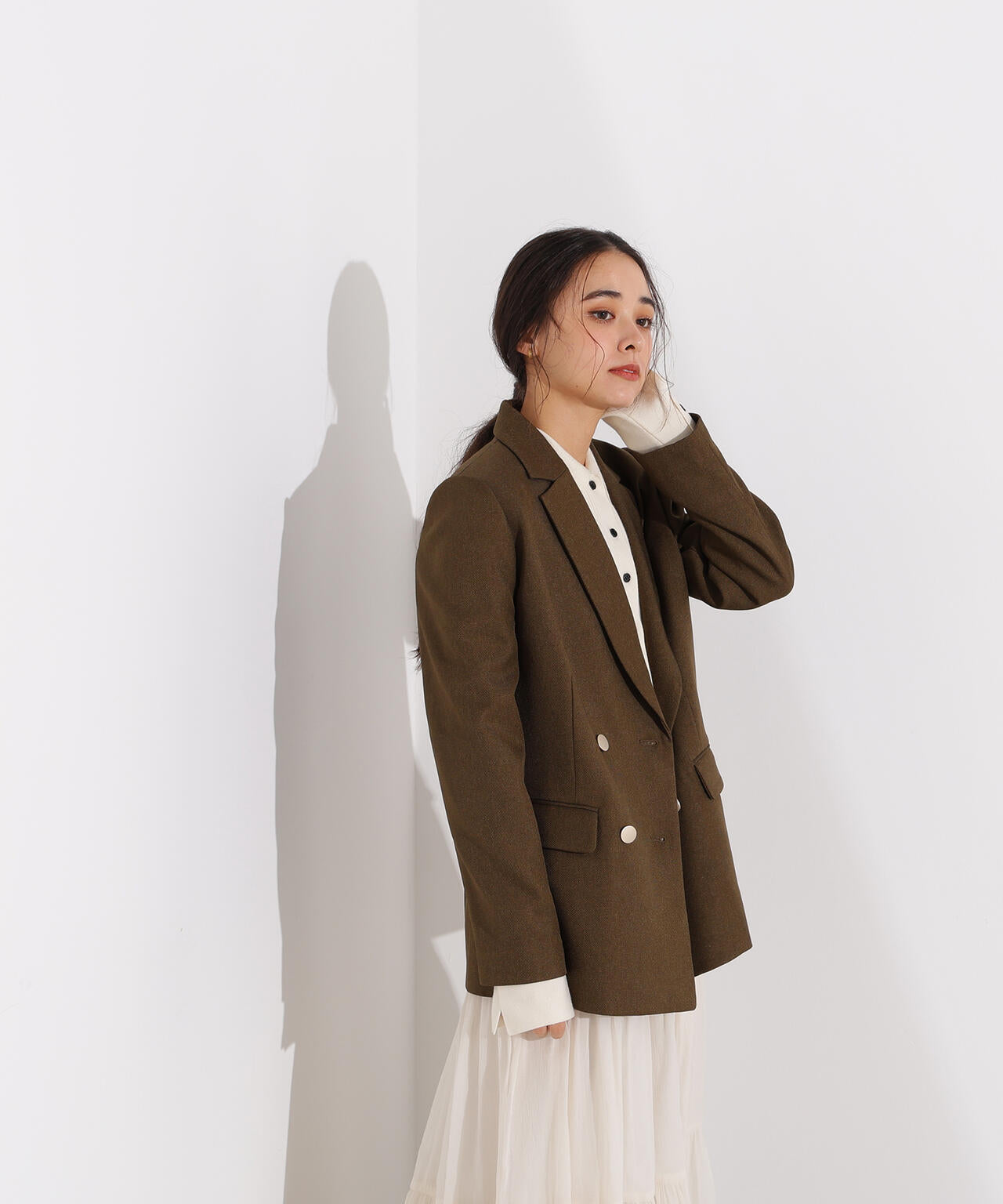 岸本セシルさん着用】ダブルブレストテーラードジャケット | N