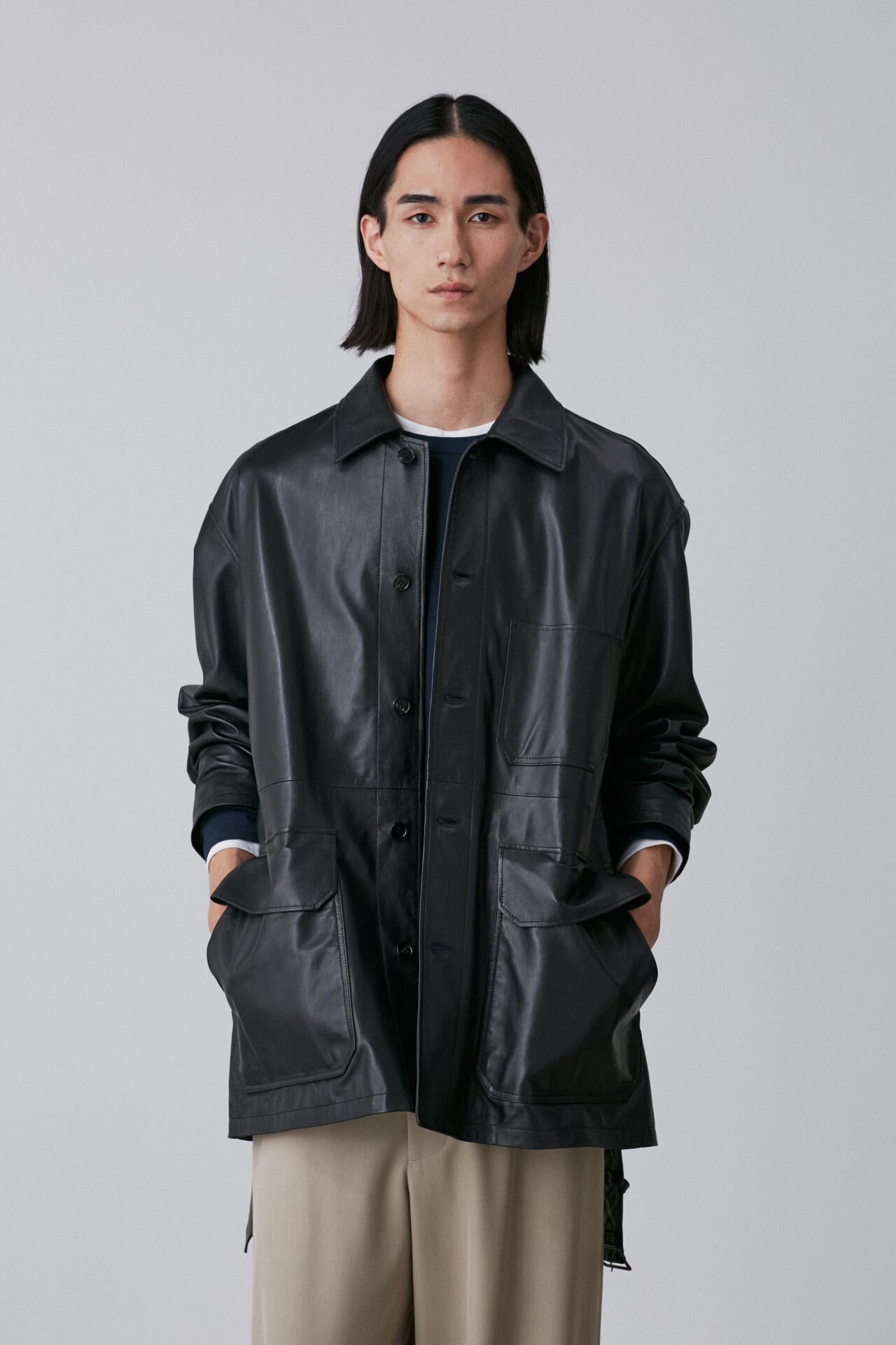 YLEVE / GLOVE SHEEP LEATHER COVERALL JACKET | YLÈVE（イレーヴ