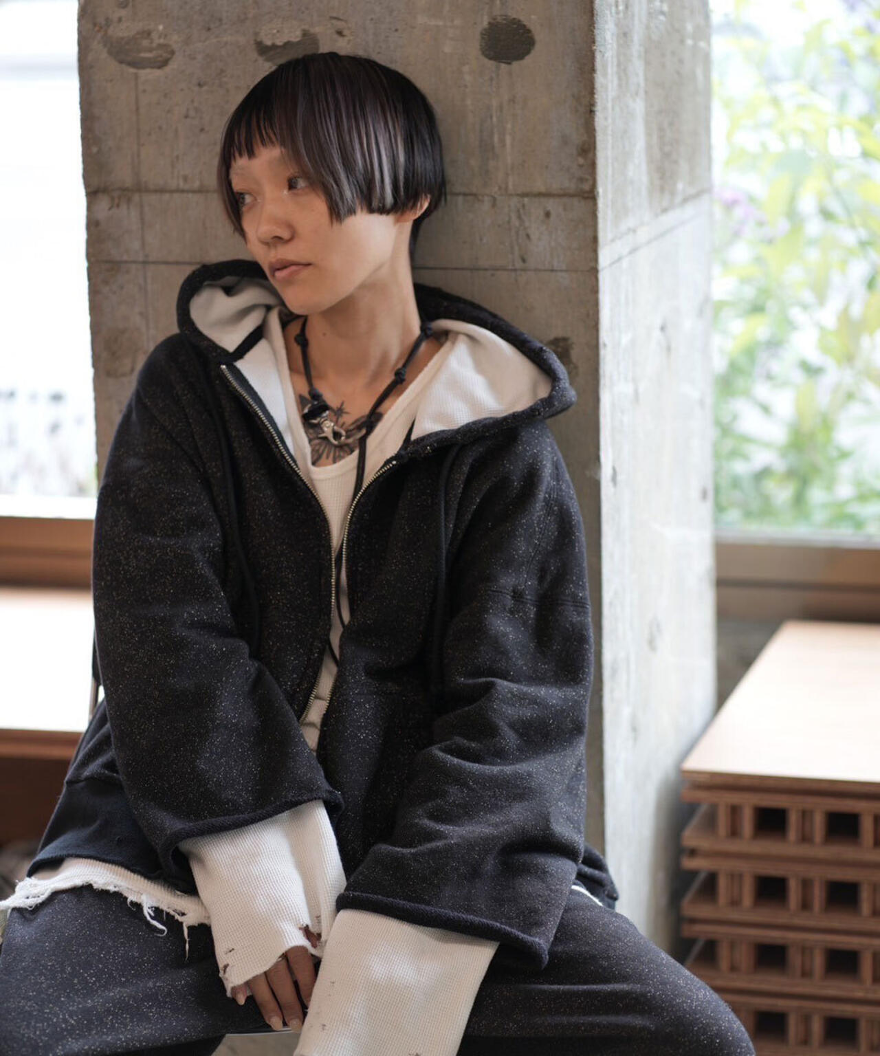 ANCELLM/アンセルム/LAYERED ZIP－UP HOODIE EX | GARDEN（ガーデン