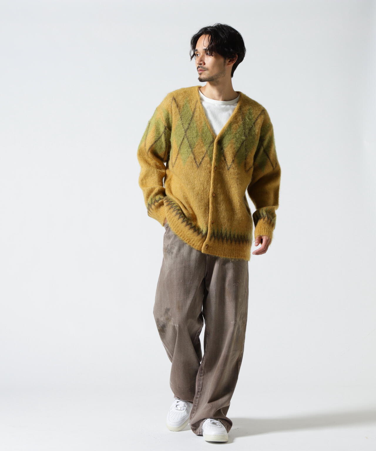 Needles/ニードルズ Mohair Cardigan - Argyle モヘアカーディガン