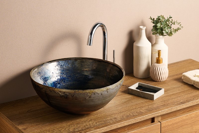 洗面ボウル 小鹿田焼-7 EO7｜おしゃれな洗面ボウル(洗面器)通販サイト