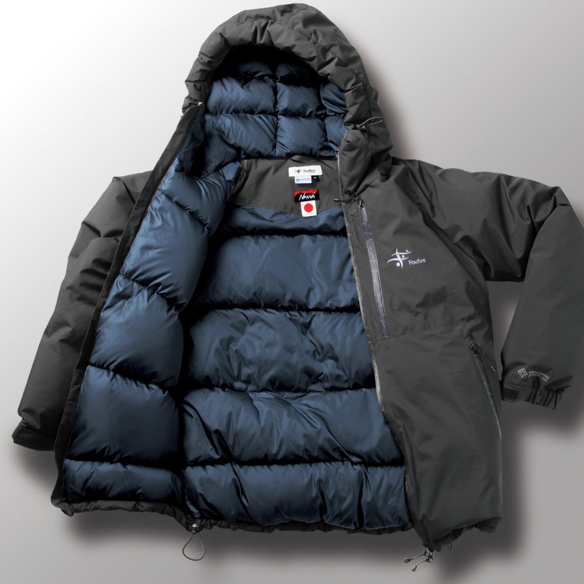 クリーニング済】Foxfire ゴアテックス ダウンジャケット ファー付 S