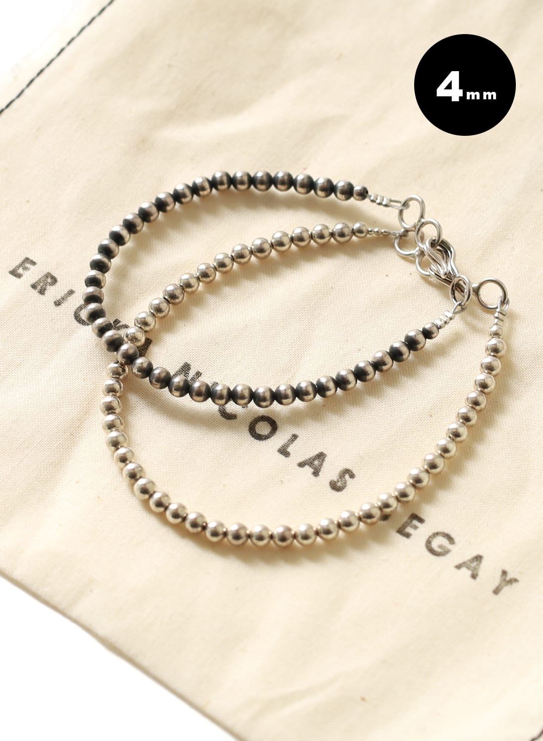 NAVAJO PEARL SILVER BRACELET 4MM|ナバホパール シルバーブレスレット