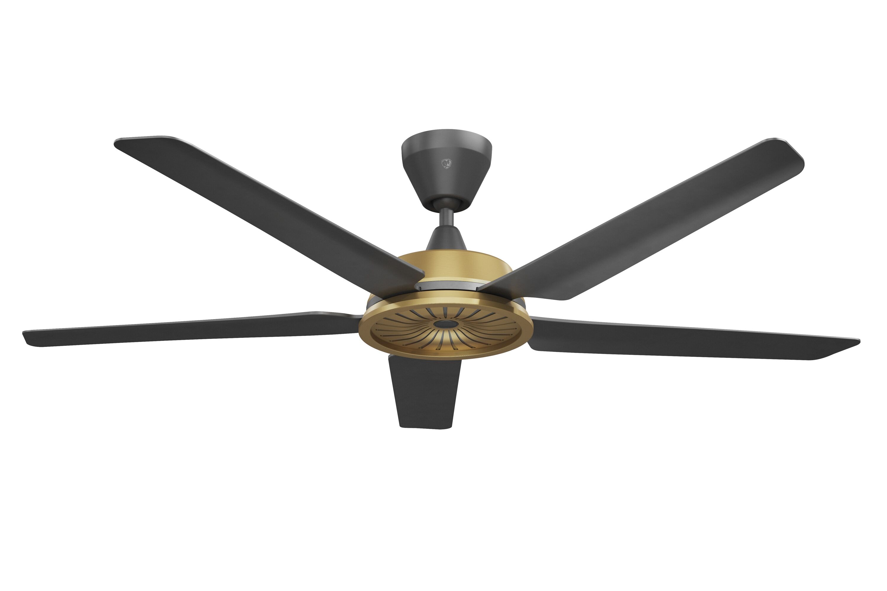 Big Ass Fans Speakeasy 60-in Brass with Black Blades Indoor Smart