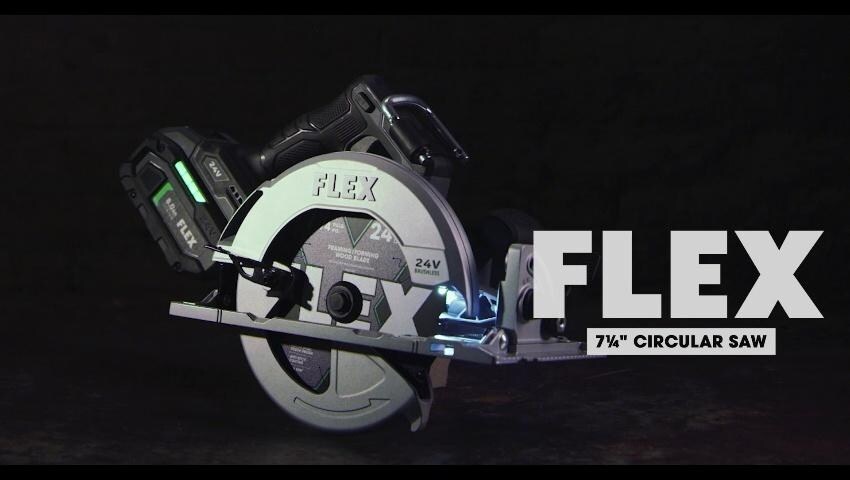 FLEX 24-volt 7-1/4-in Brushless Cordless Circular Saw Kit (1