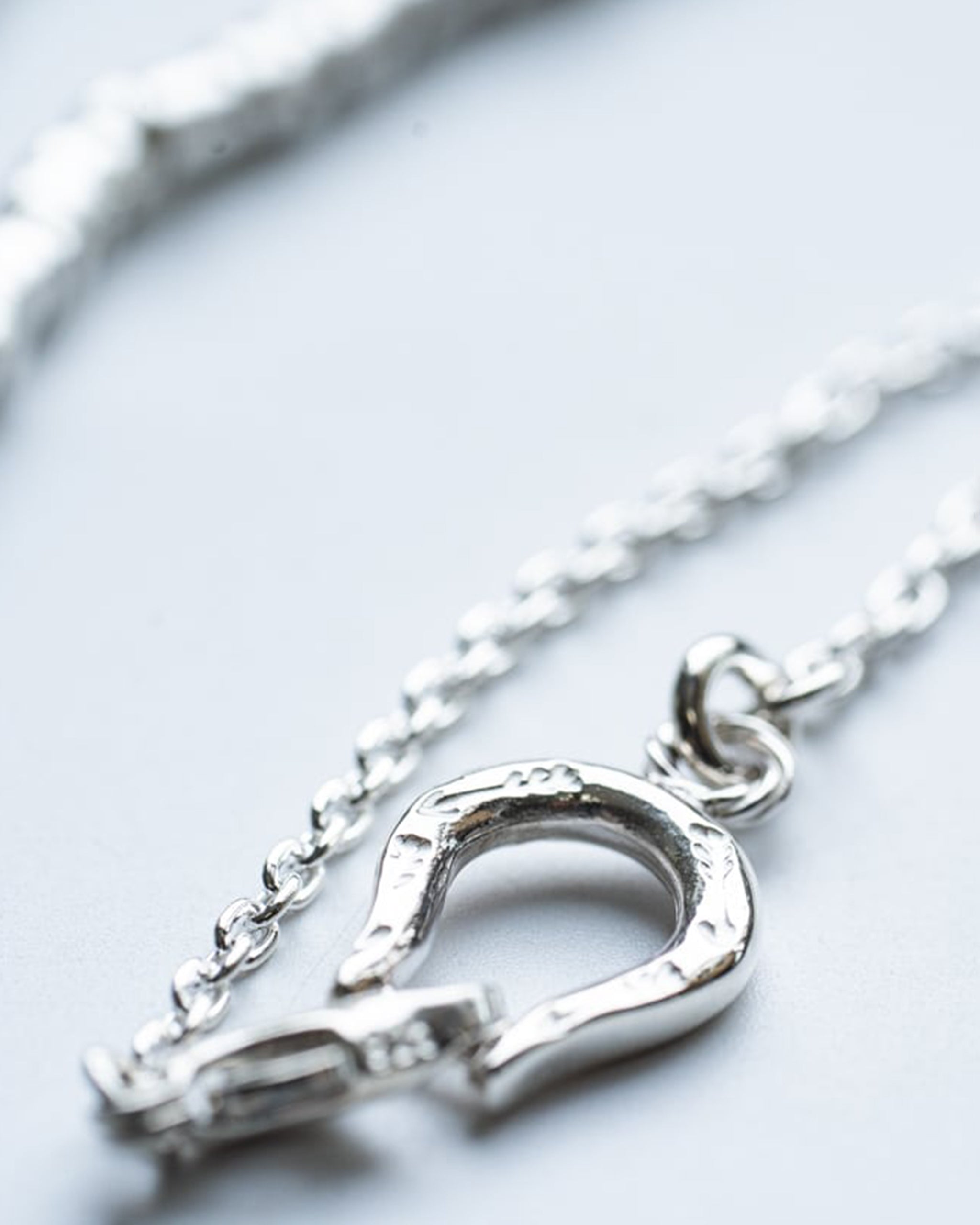 WAKAN SILVER SMITH Horse shoe handmade beads necklace (65cm) [C