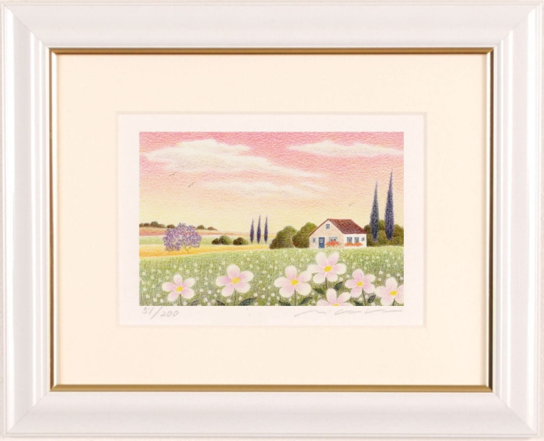 インテリアの絵画をジークレーの版画で制作した渡辺美香子のインテリア