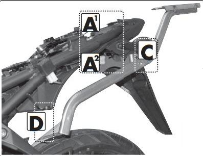 KAPPA Крепеж кофра KAWASAKI NINJA 250R KZ4107 - KAPPA Крепления