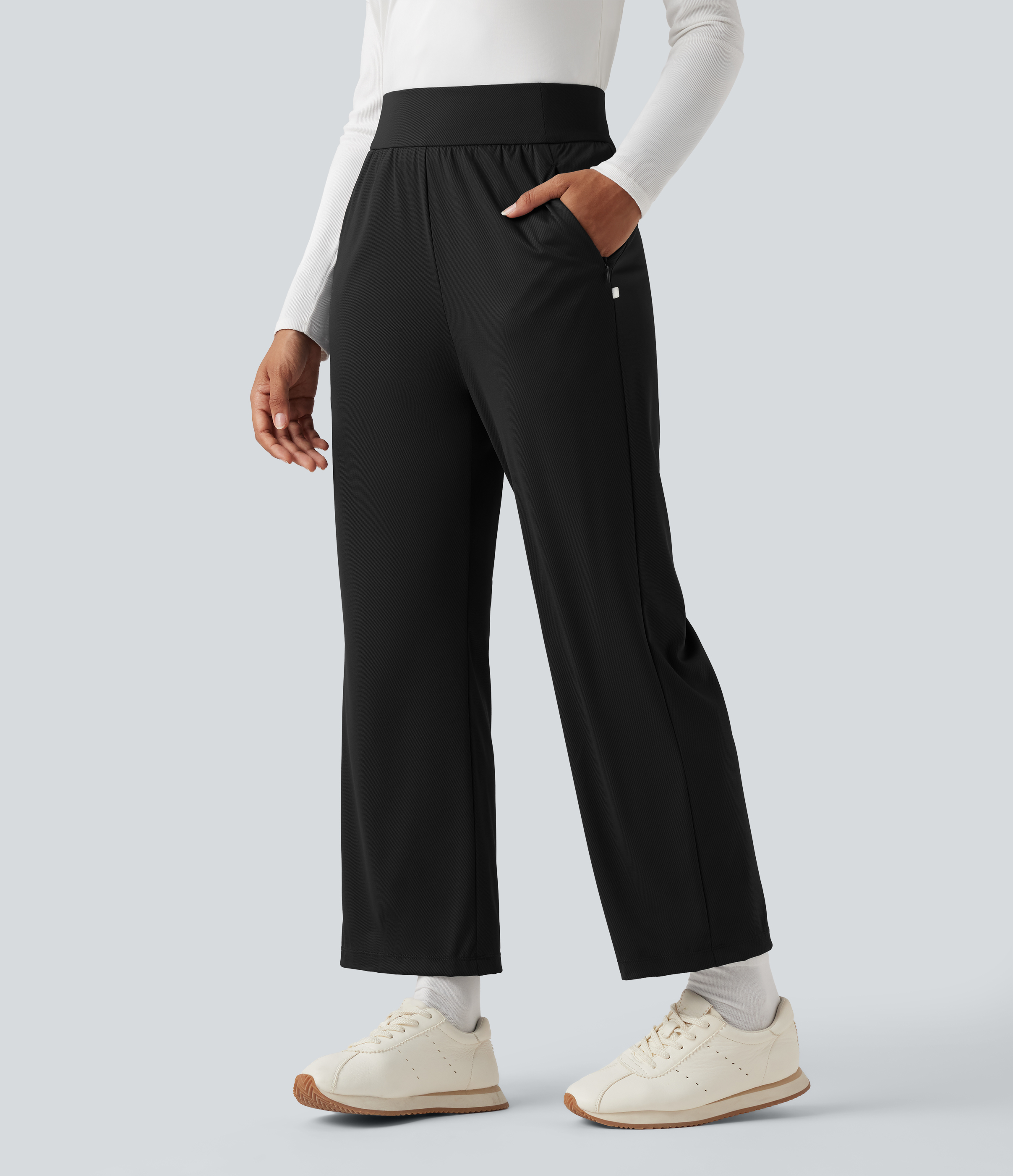 Women's High Waisted Straight Leg Golf Pants with Pockets-Golf Tee
