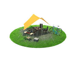 温泉付き手ぶらキャンプ】ogawaの大型ドームテント「クーポラ」に