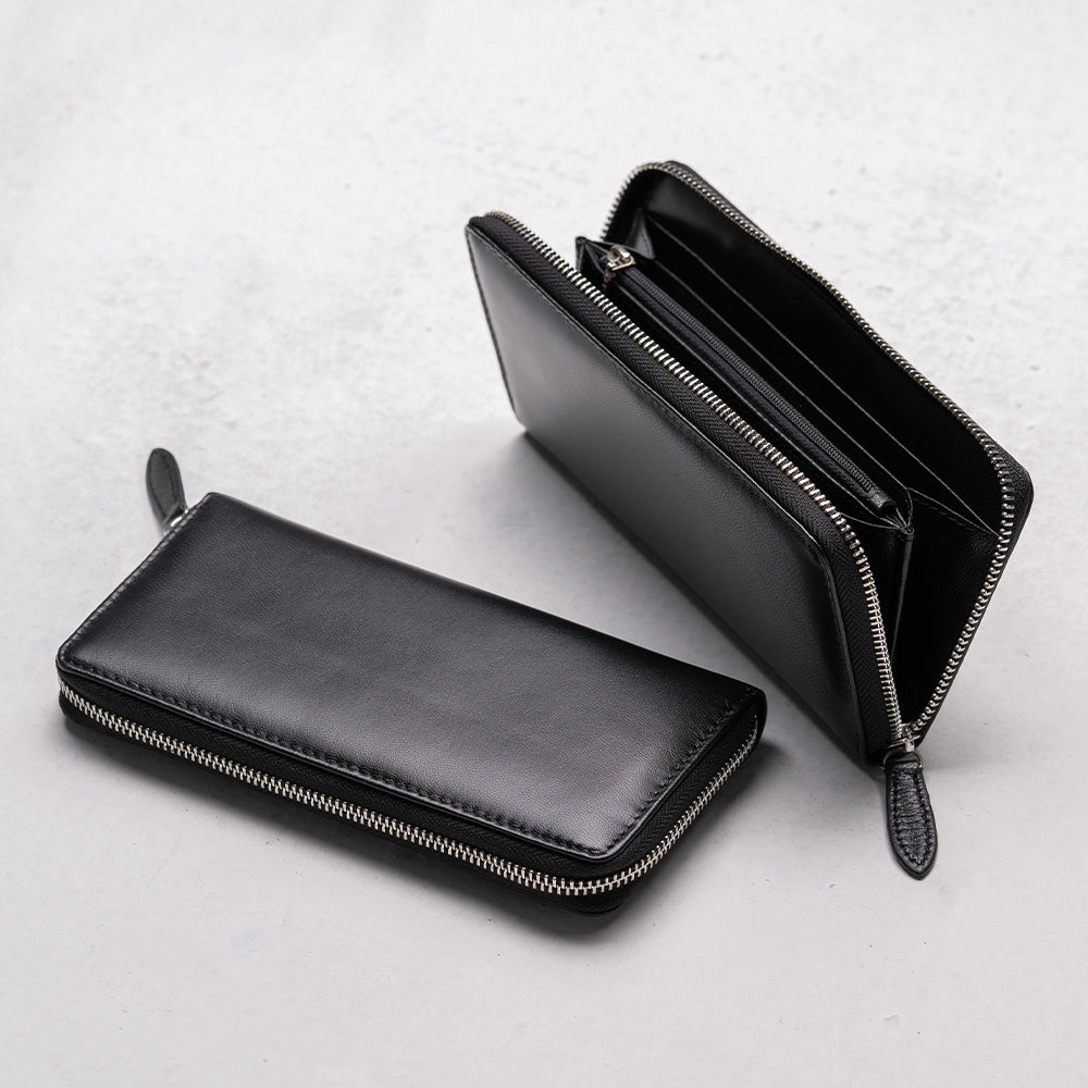 ゴートレザー YKK ラウンドファスナー 長財布 – MURA-ムラ