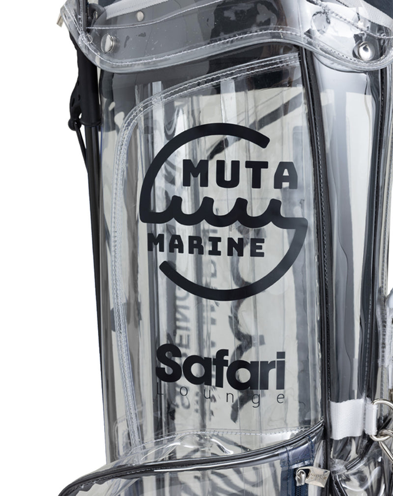 Safari x muta MARINE GOLF クリアキャディバッグ (クリア/ネイビー