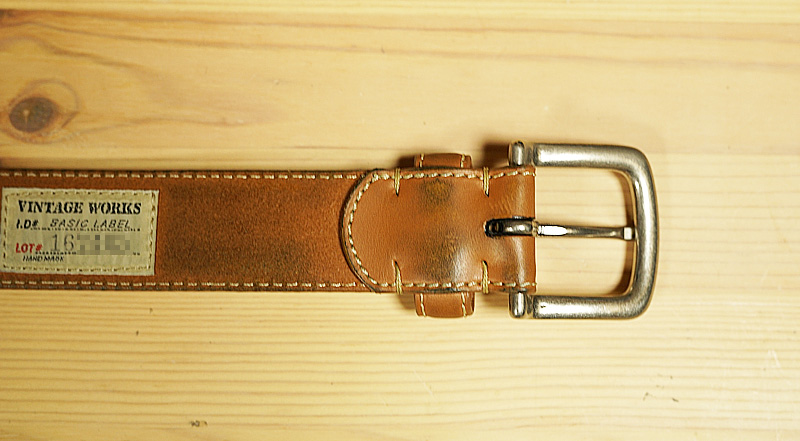 Vintage Works DH5689 TAN( 薄茶）ブライドルレザーベルト エイジング