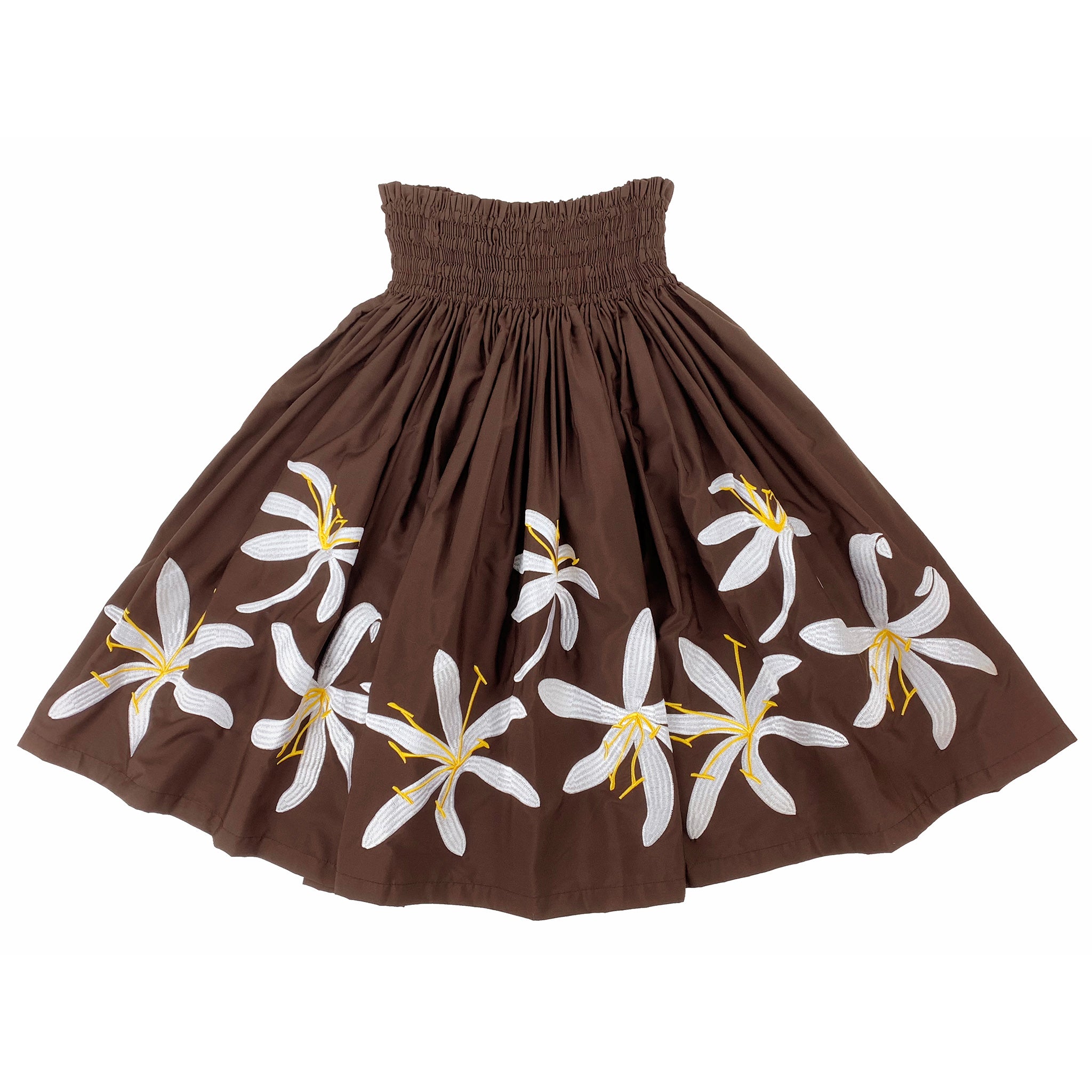 ナニプア パウスカート 刺繍 スパイダーリリー