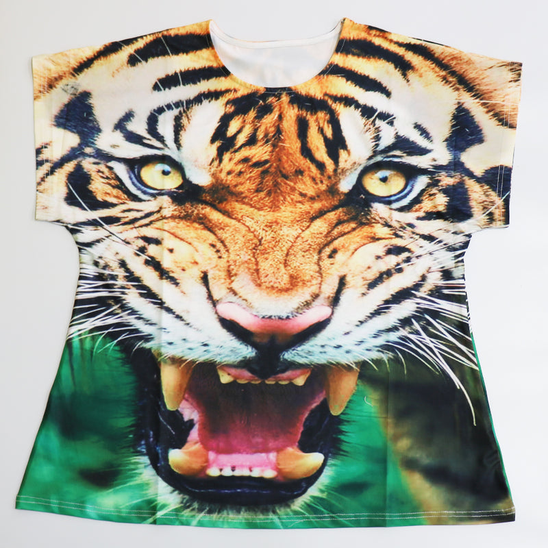 トラ柄】ドアップTシャツ グリーンVer – なにわ小町公式オンラインショップ