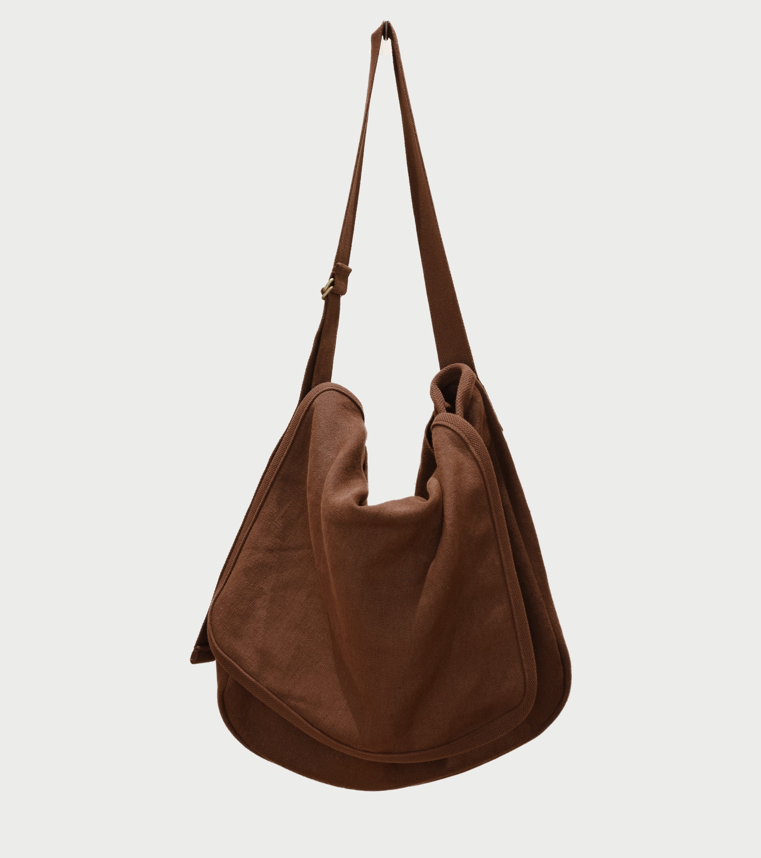 COMOLI Hemp Duck Shoulder Bag, Brown – Navyblue