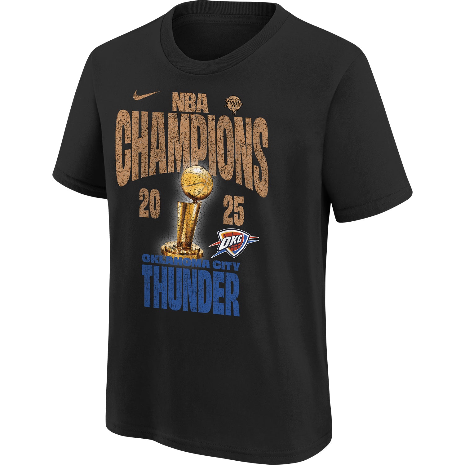 Youth Oklahoma City Thunder 2025 NBA Champions Nike Locker Room T