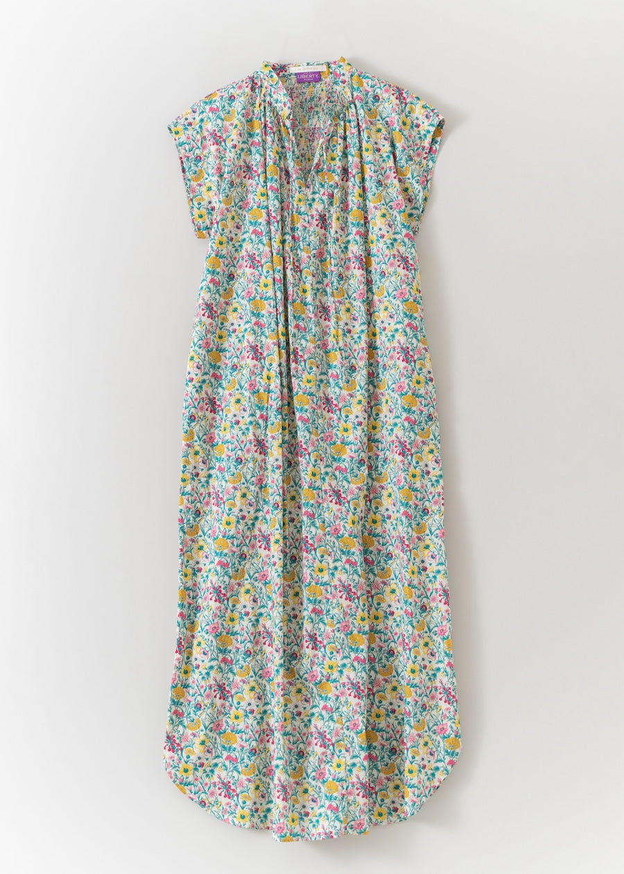 Liberty Print Shirring Sleeveless Dress | Pasand by ne Quittez pas