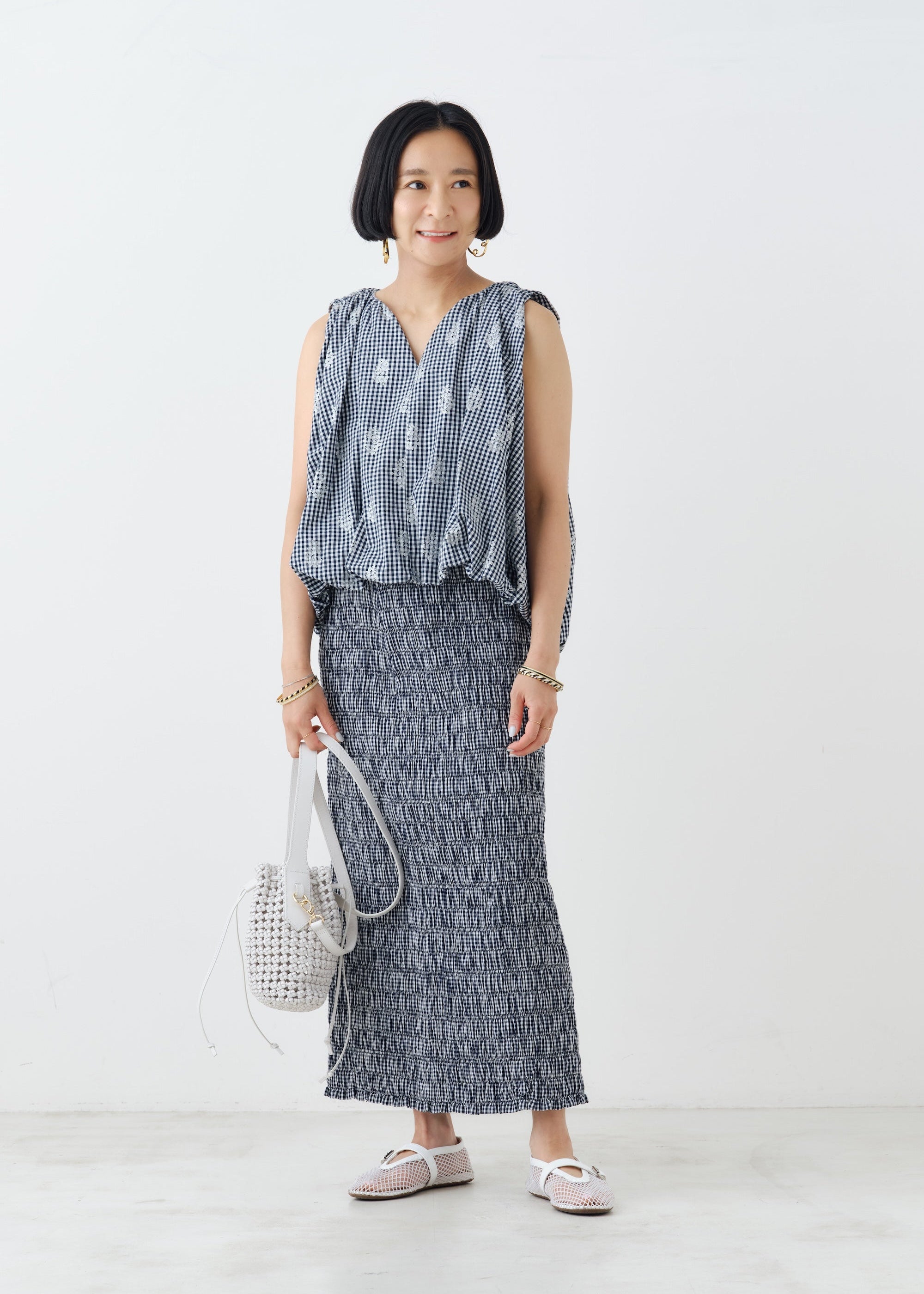 Poplin Foil Print Balloon Top | Pasand by ne Quittez pas | パサン