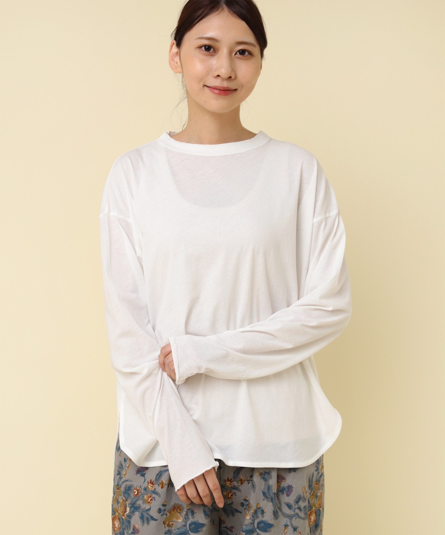 M2405 40/強撚ロンT(F ホワイト): トップス - RNA ONLINE STORE