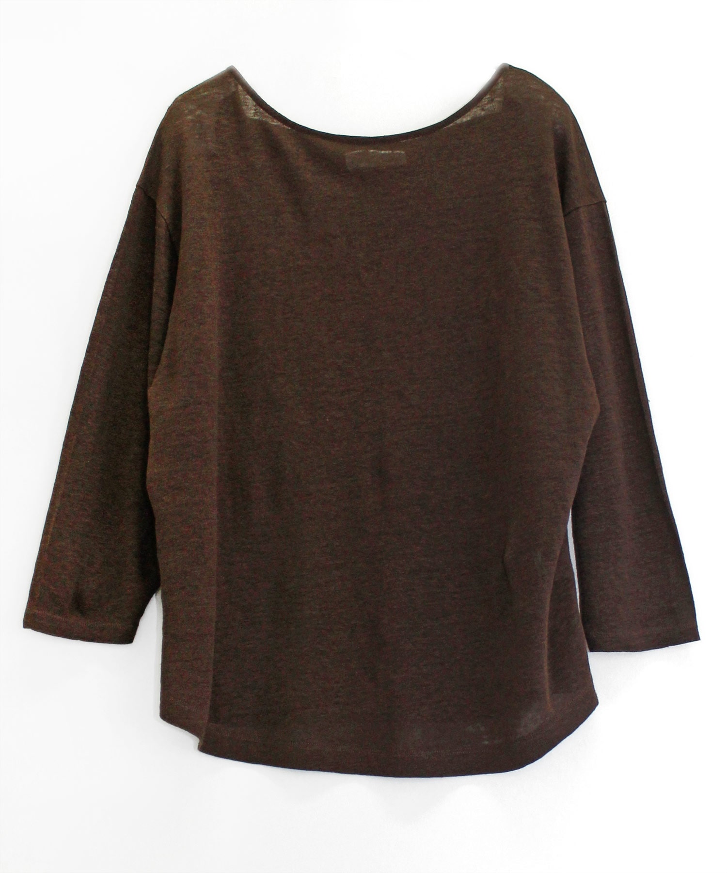 M1154 リネン天竺七分袖T(M ブラウン): トップス - RNA ONLINE STORE