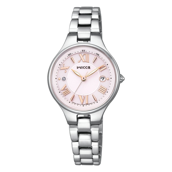 wicca ソーラーテック電波時計 KS1-813-91 レディ-ス(ピンク): CITIZEN