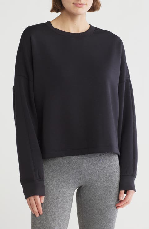 Z by Zella Whisper Knit Easy Crew Sweatshirt | Nordstromrack