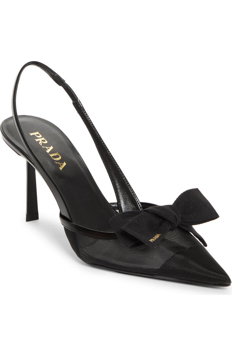 Prada Mesh Bow Slingback Pump (Women) | Nordstrom