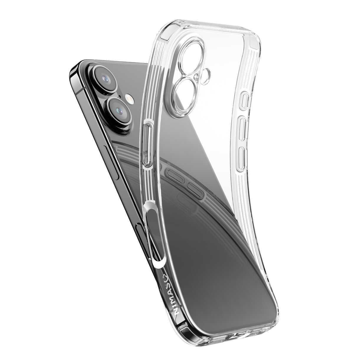 NIMASO iPhone 16/Plus/Pro/Pro Max用ケース クリア TPU スマホケース