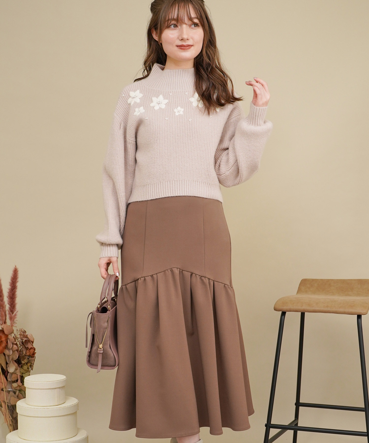 裾切替ギャザースカート | タイトスカート | NOELA OFFICIAL WEB STORE