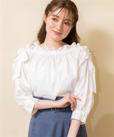 ギャザーネックリボンブラウス | シャツ・ブラウス | NOELA OFFICIAL