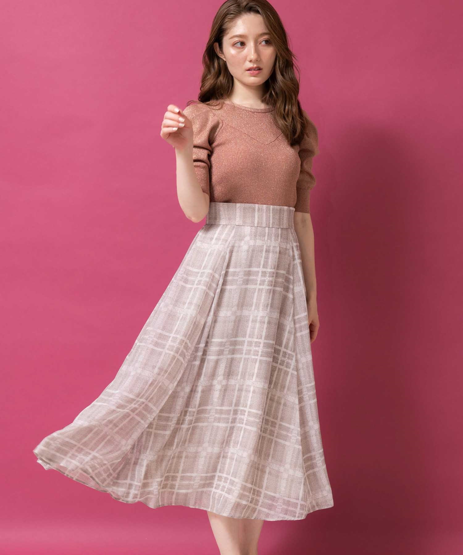 ぼかしチェック柄スカート | フレアスカート | NOELA OFFICIAL WEB STORE