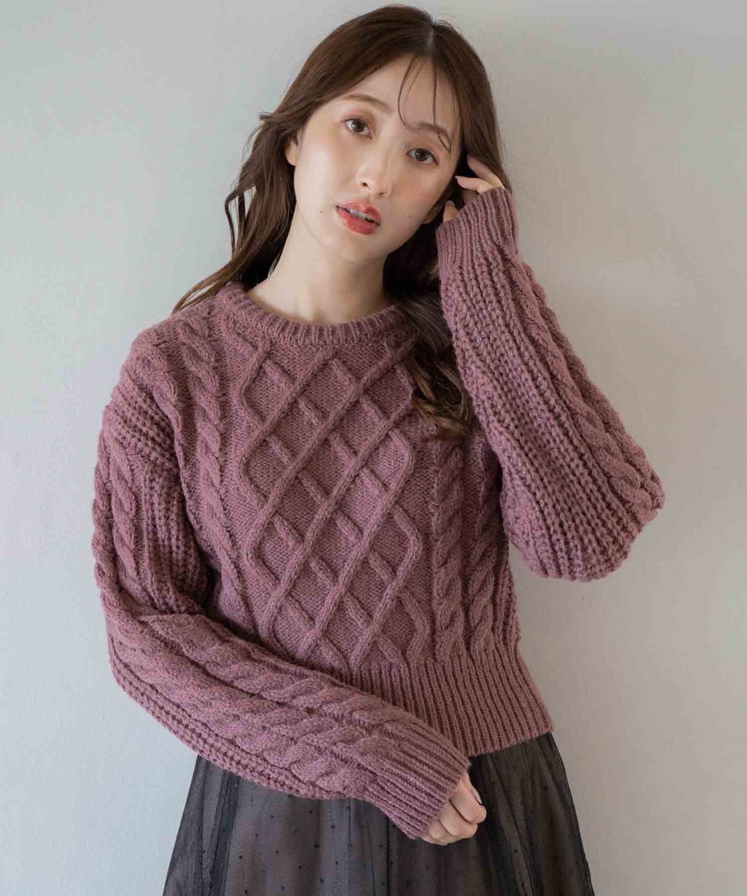 ショート丈ケーブルニット | ニット | NOELA OFFICIAL WEB STORE