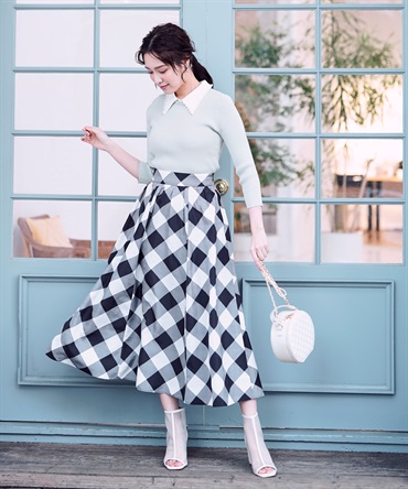 タフタチェックフレアスカート | フレアスカート | NOELA OFFICIAL WEB