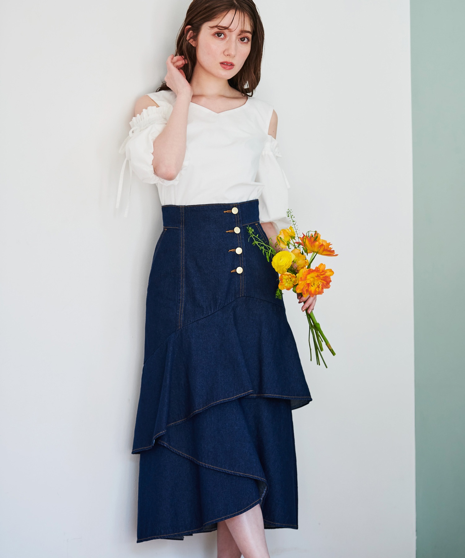 ティアードデニムスカート | タイトスカート | NOELA OFFICIAL WEB STORE