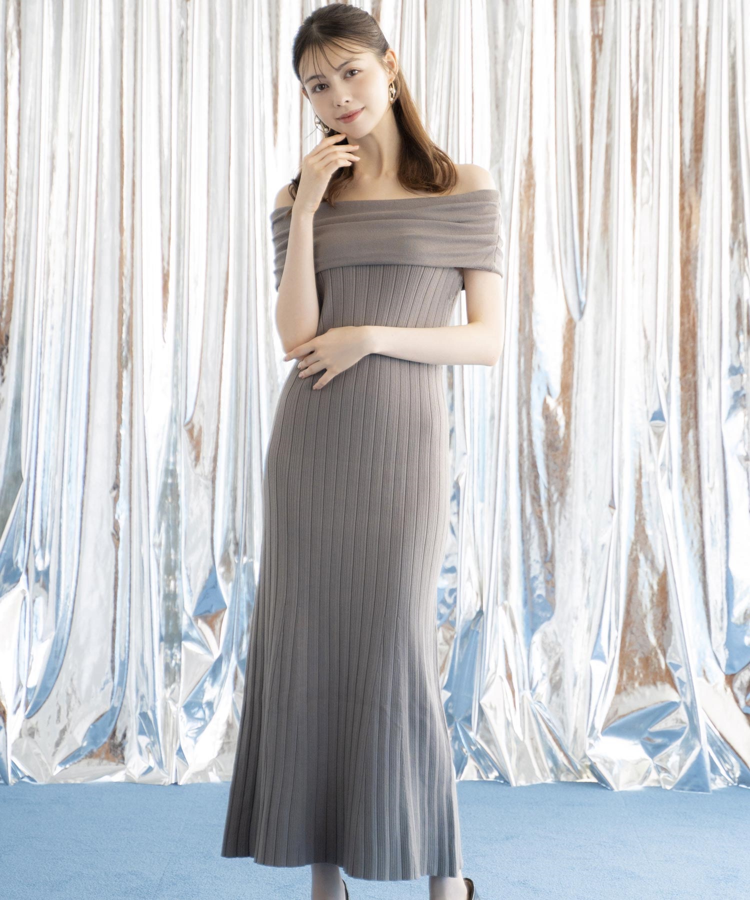 SSサイズあり】バーサカラーニットワンピース | ニットワンピース