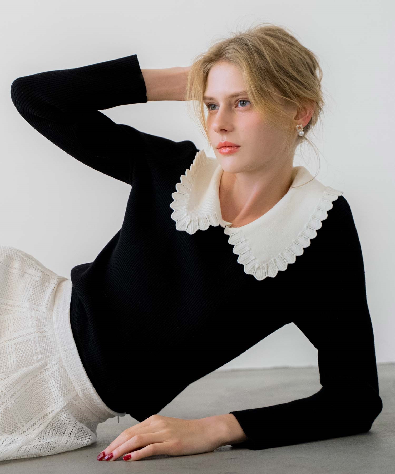 襟付きアイレットニット | ニット | NOELA OFFICIAL WEB STORE