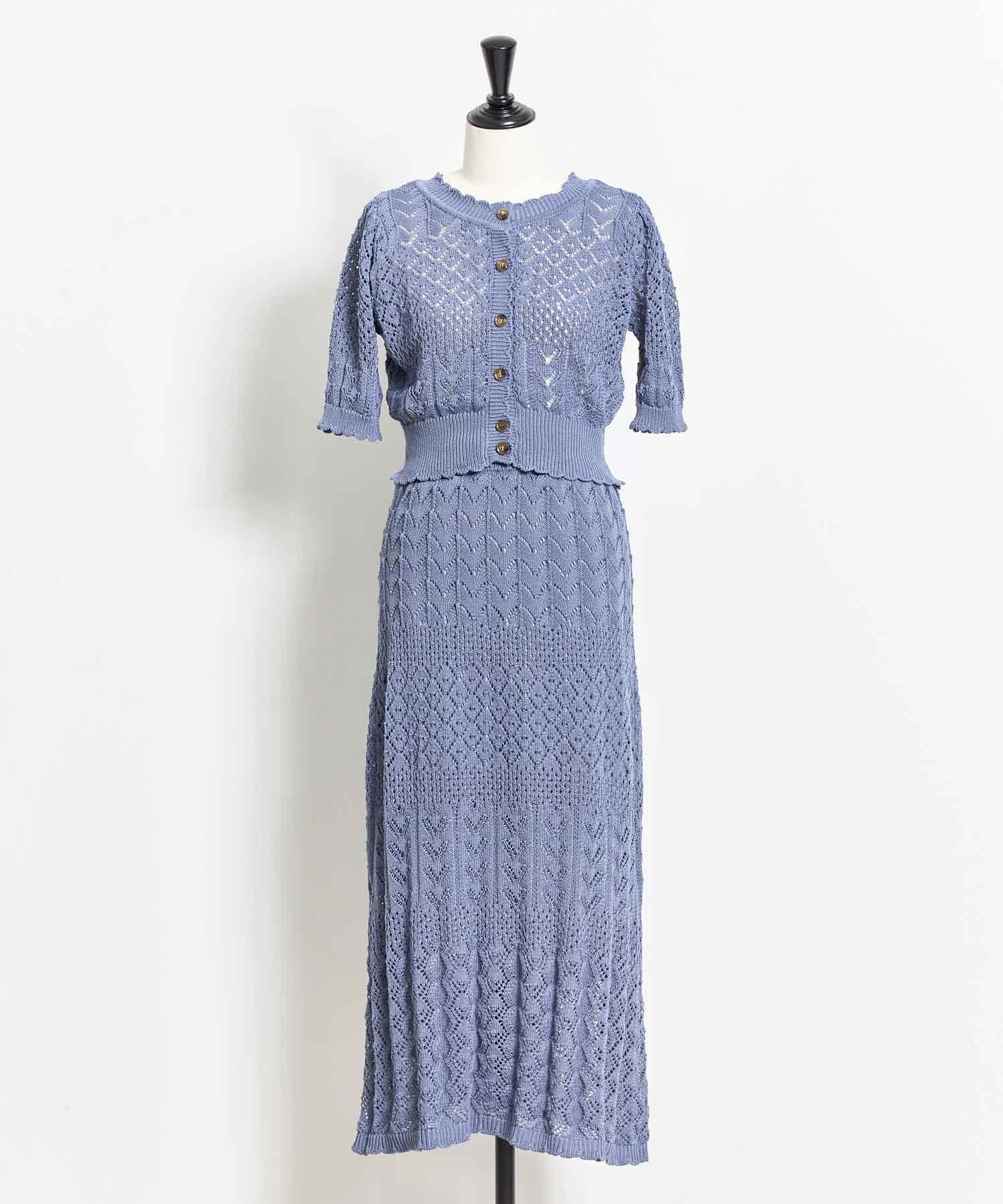 透かし編みニットセットアップ | ニットワンピース | NOELA OFFICIAL