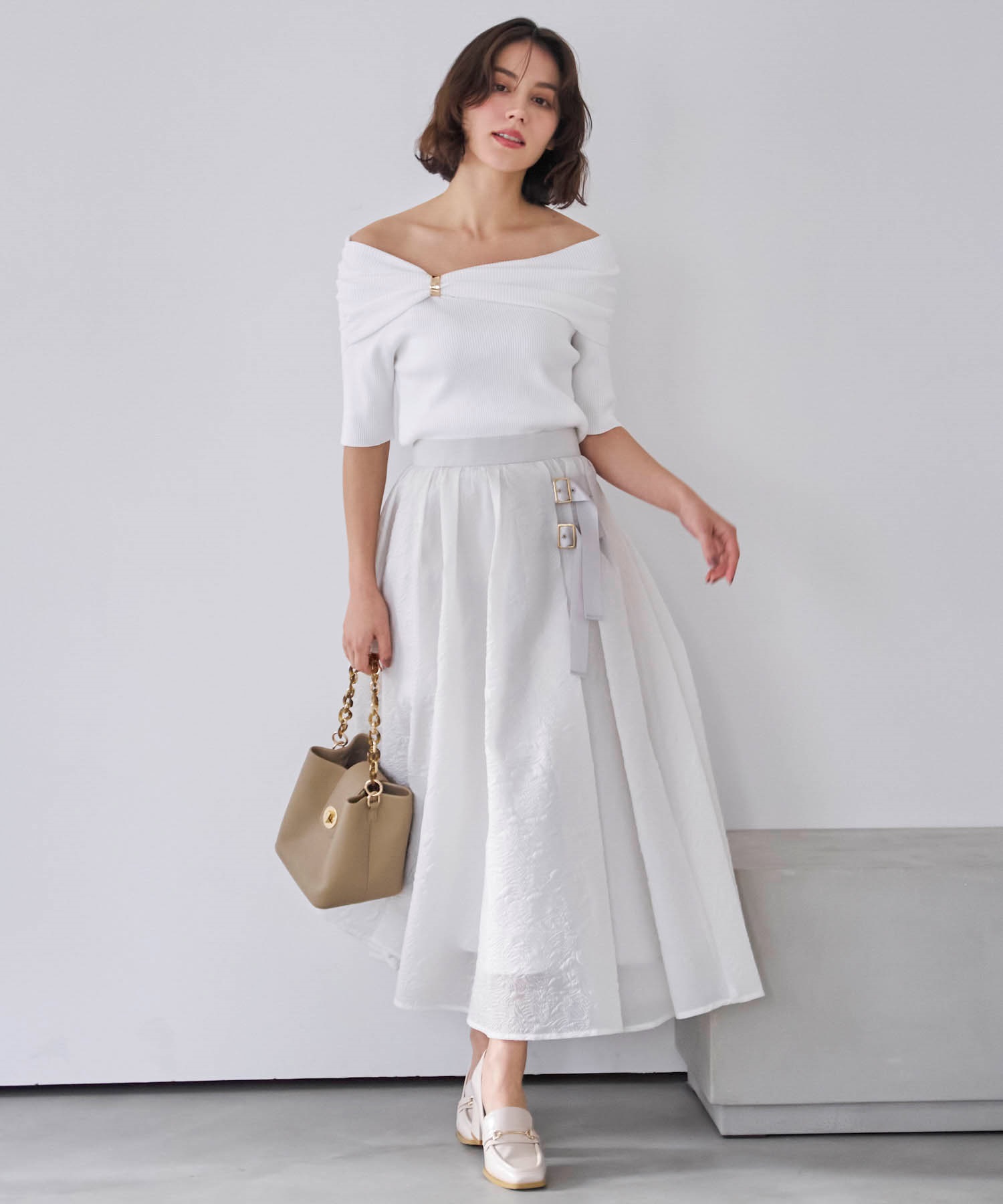 予約】シアーエンボスフレアスカート | フレアスカート | NOELA